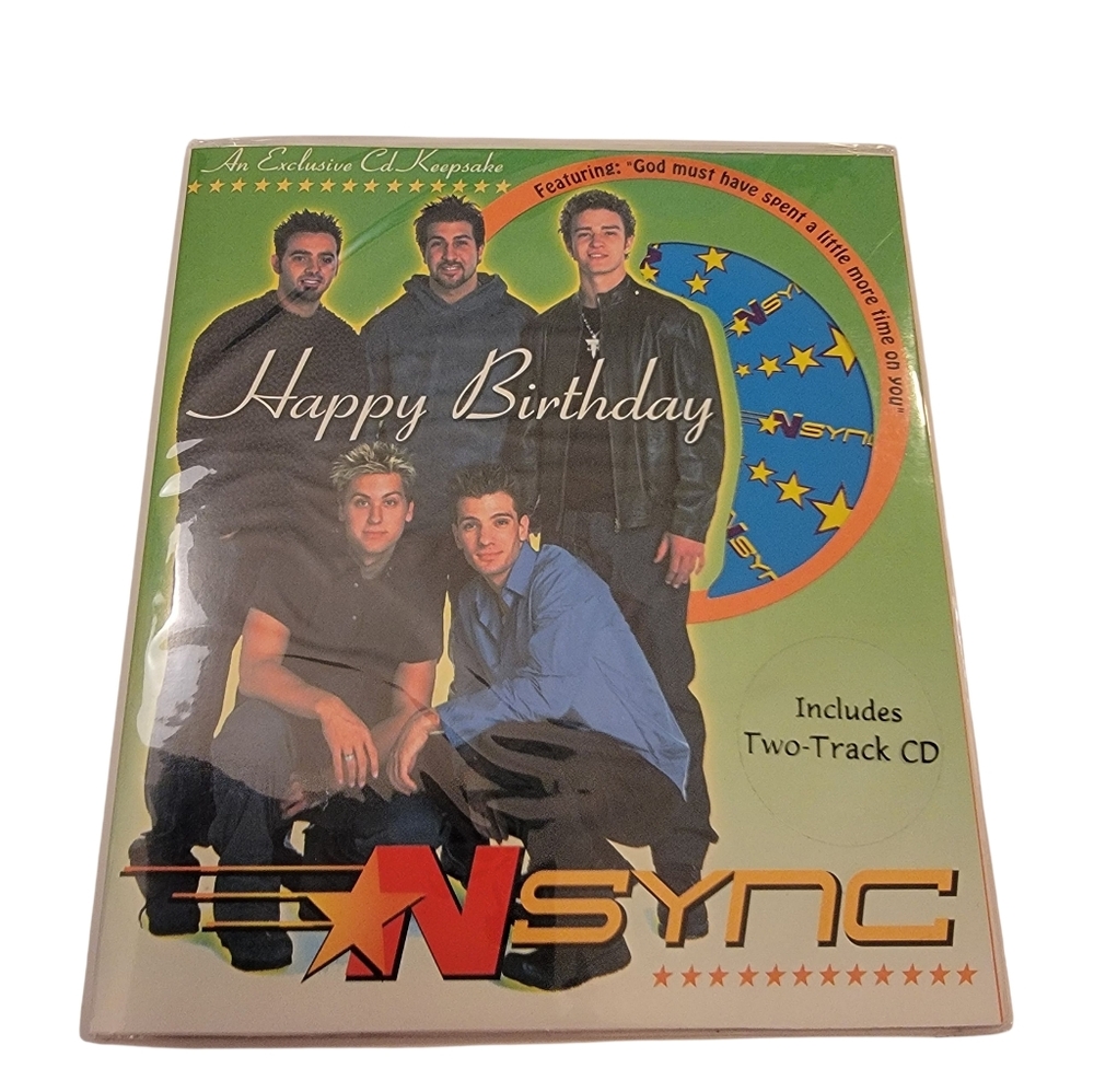 Vtg Sealed NSYNC CD 2 Song Keepsake Happy Birthday Card w Envelope